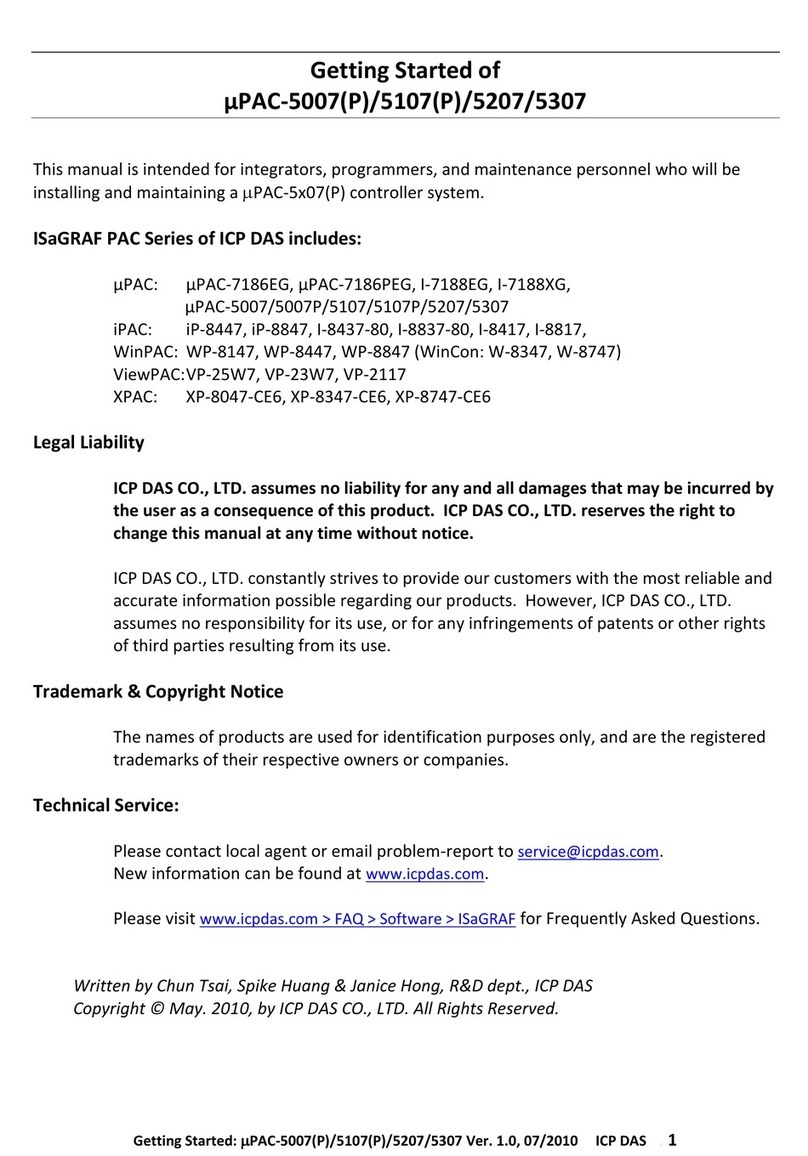 ICP DAS USA ISaGRAF mPAC Series User manual
