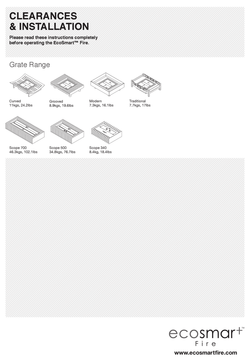 EcoSmart Fire Curved CLEARANCES & INSTALLATION EcoSmart Fire Curved CLEARANCES & INSTALLATION
