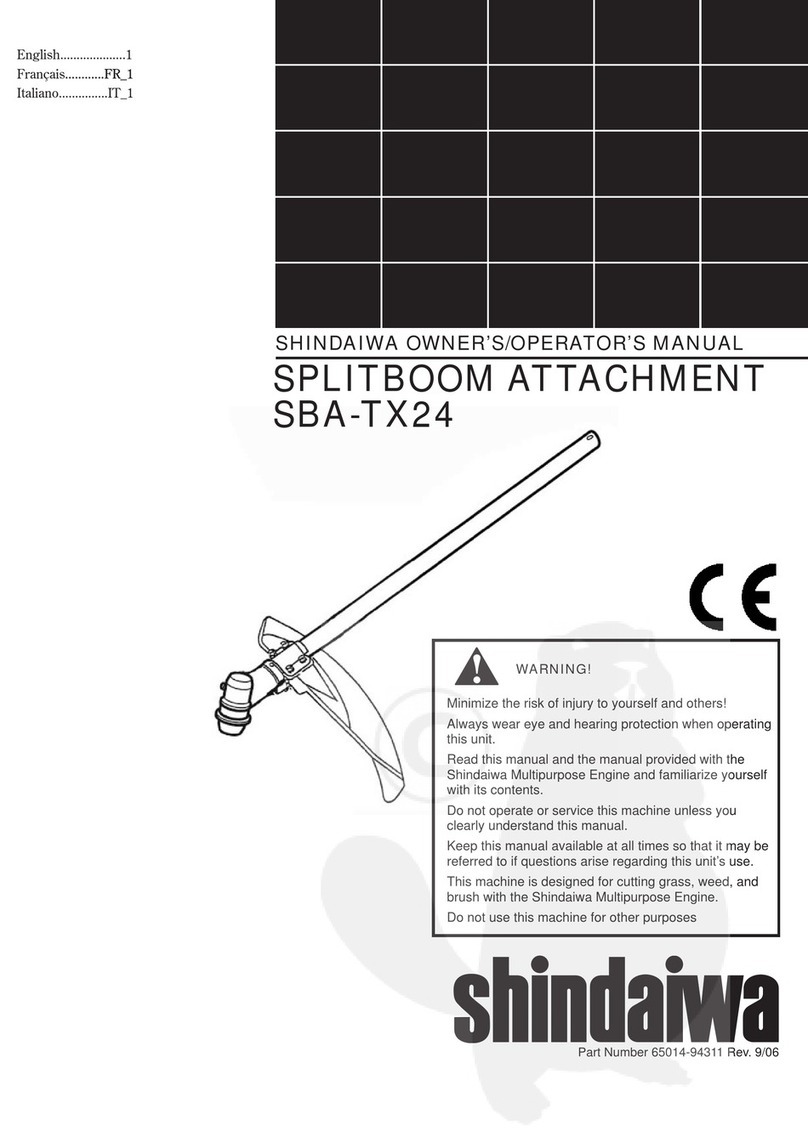 Shindaiwa Shindaiwa SBA-TX24 Owner's/operator's manual