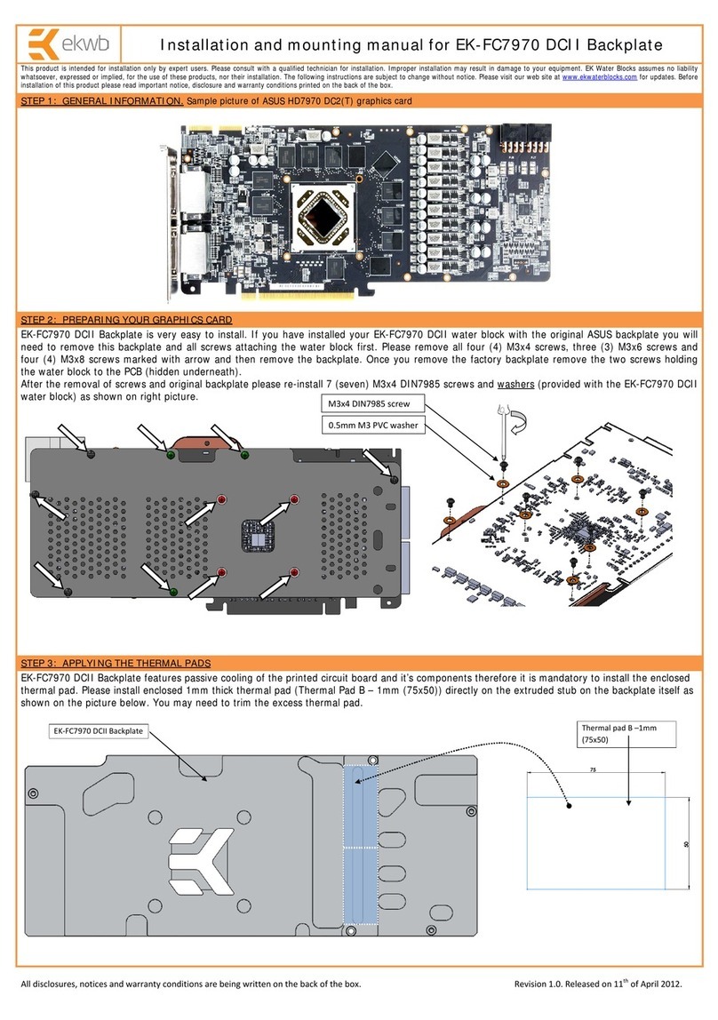 ekwb EK-FC7970 DCII Manual