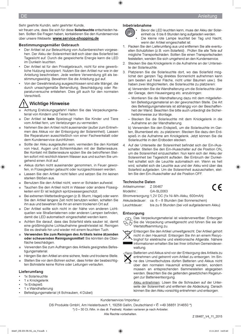 DS Produkte GA-SL0063 User manual