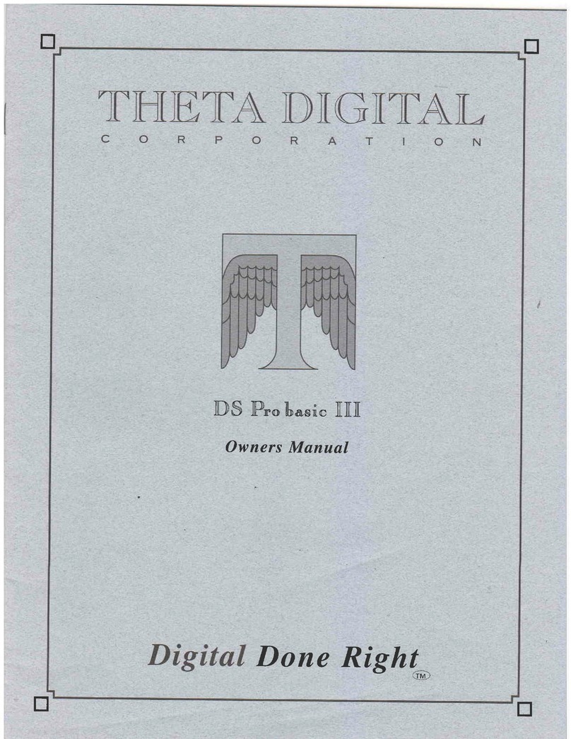 Theta Digital DS Pro basic III owner's manual Theta Digital DS Pro basic III owner's manual