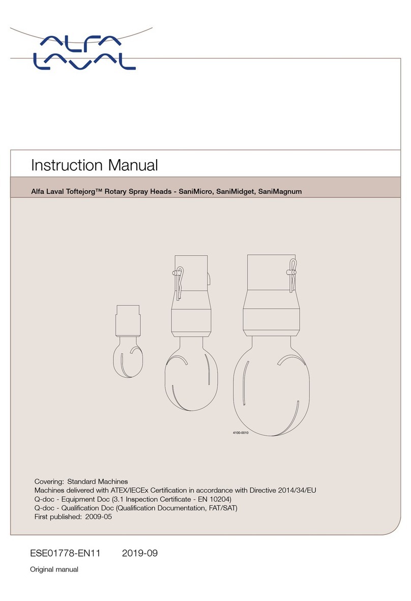 Alfalaval Toftejorg SaniMicro instruction manual