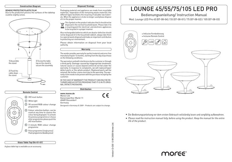 Moree LOUNGE 45 LED PRO instruction manual