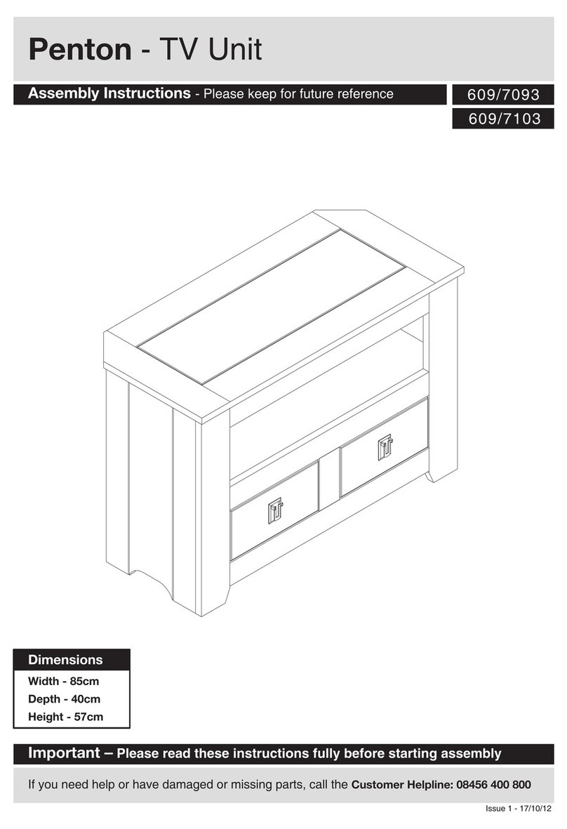 Argos Home Penton TV Unit 609/7093 Assembly instructions