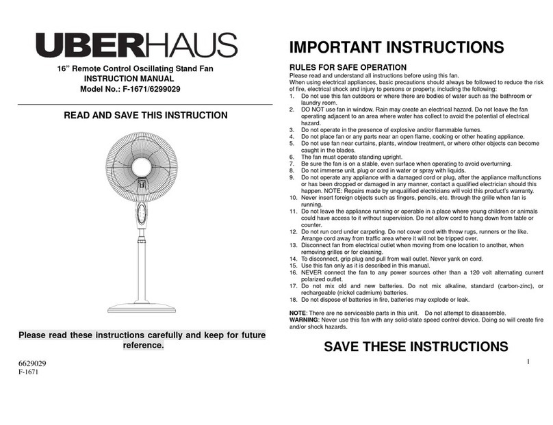 Uberhaus F-1671/6299029 instruction manual