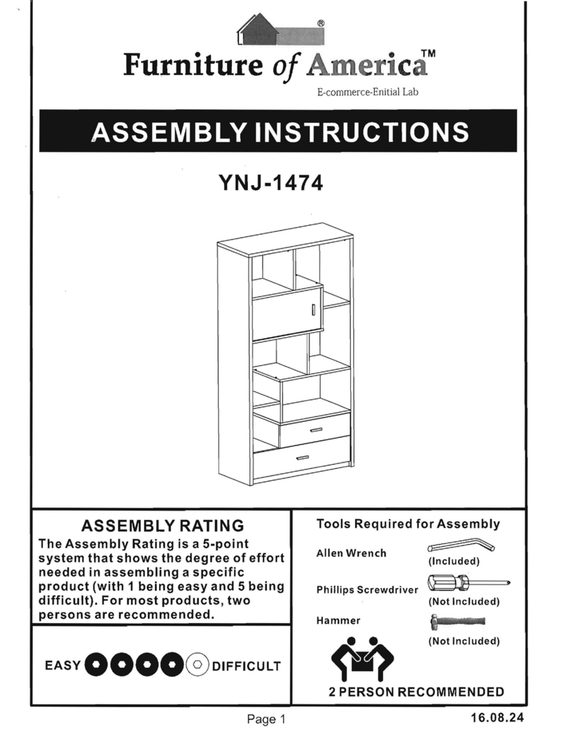 Furniture of America YNJ-1474 Assembly instructions Furniture of America YNJ-1474 Assembly instructions