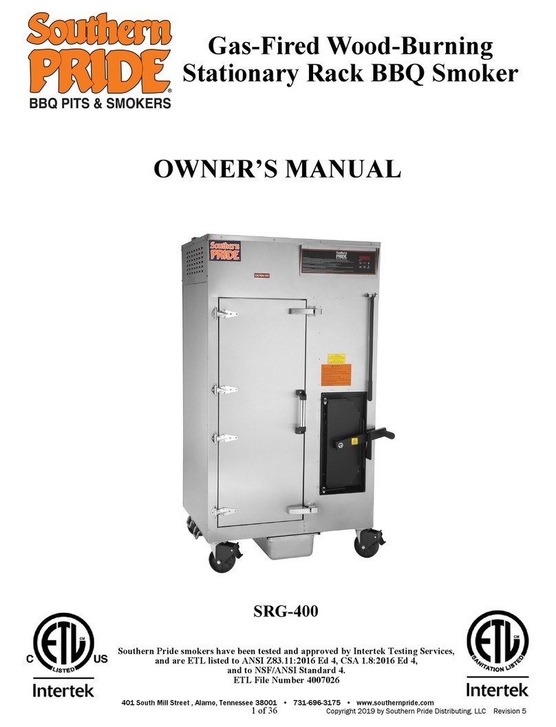 Southern Pride SRG-400 owner's manual