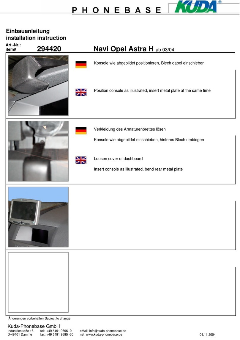 Kuda 294420 Installation instruction