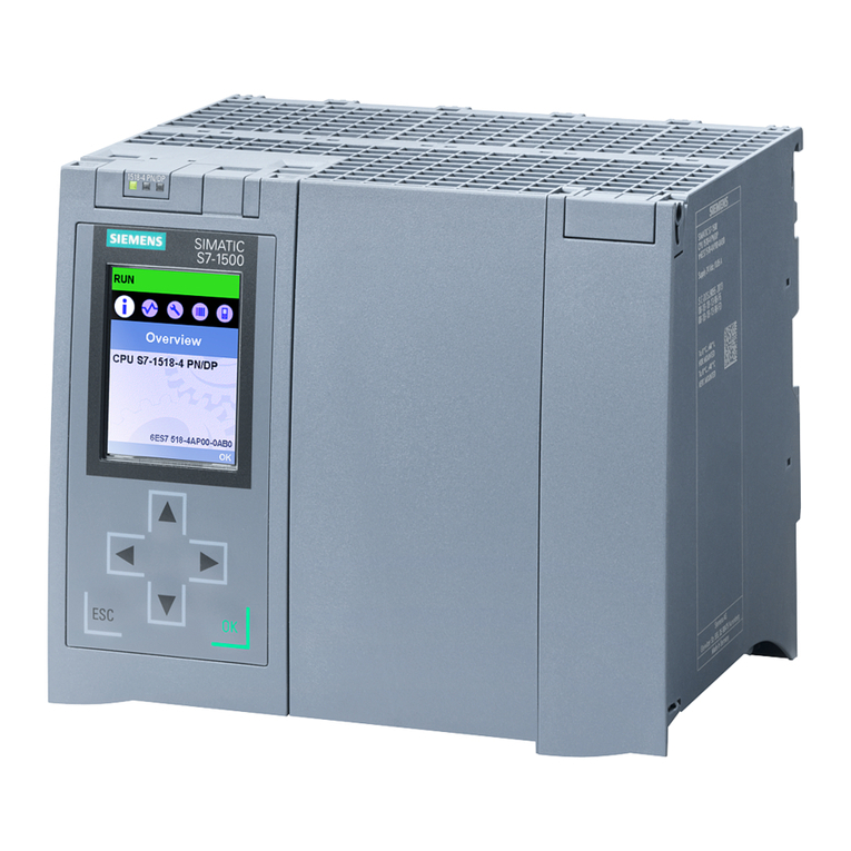Siemens Simatic S7-1500 Parts list manual