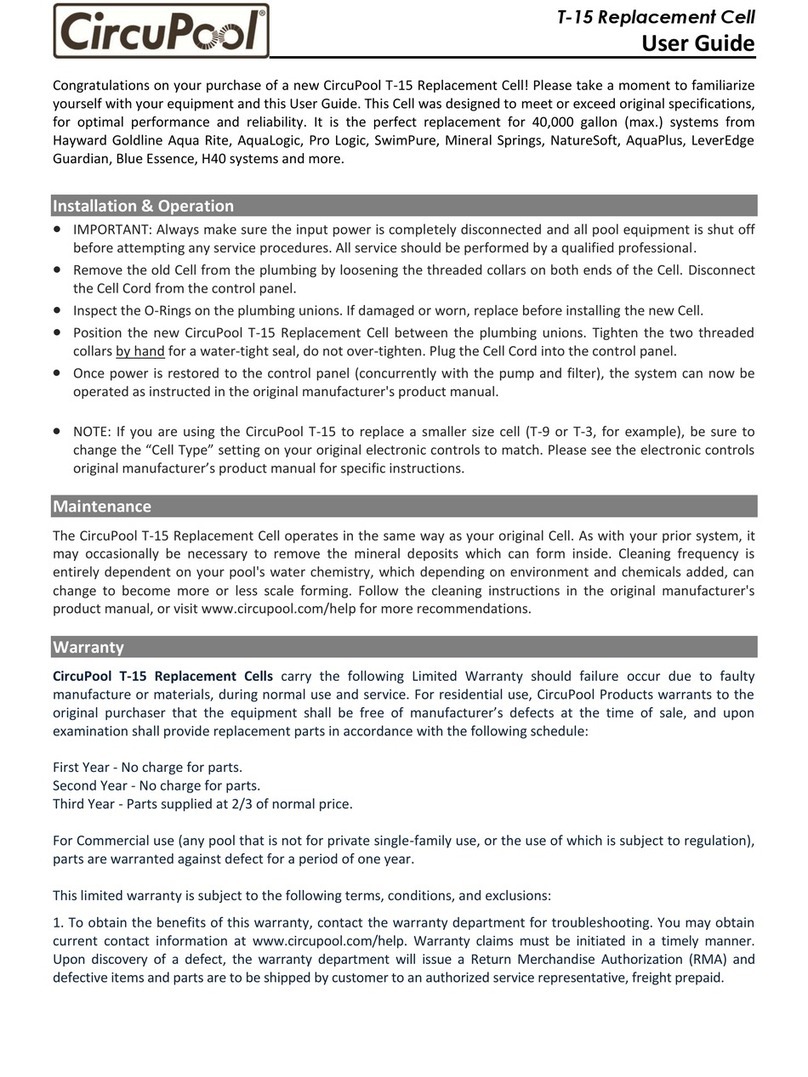 CircuPool T-15 User manual