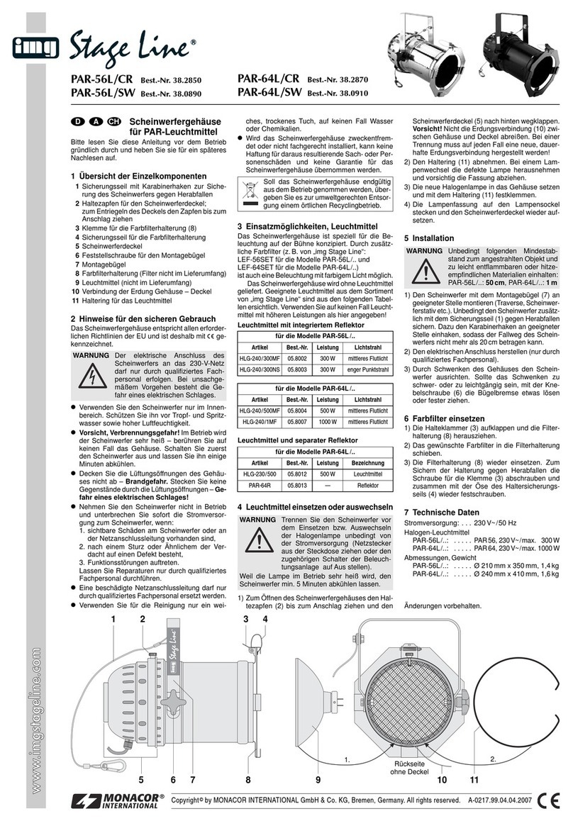 Monacor IMG STAGELINE PAR-56L/CR operating instructions