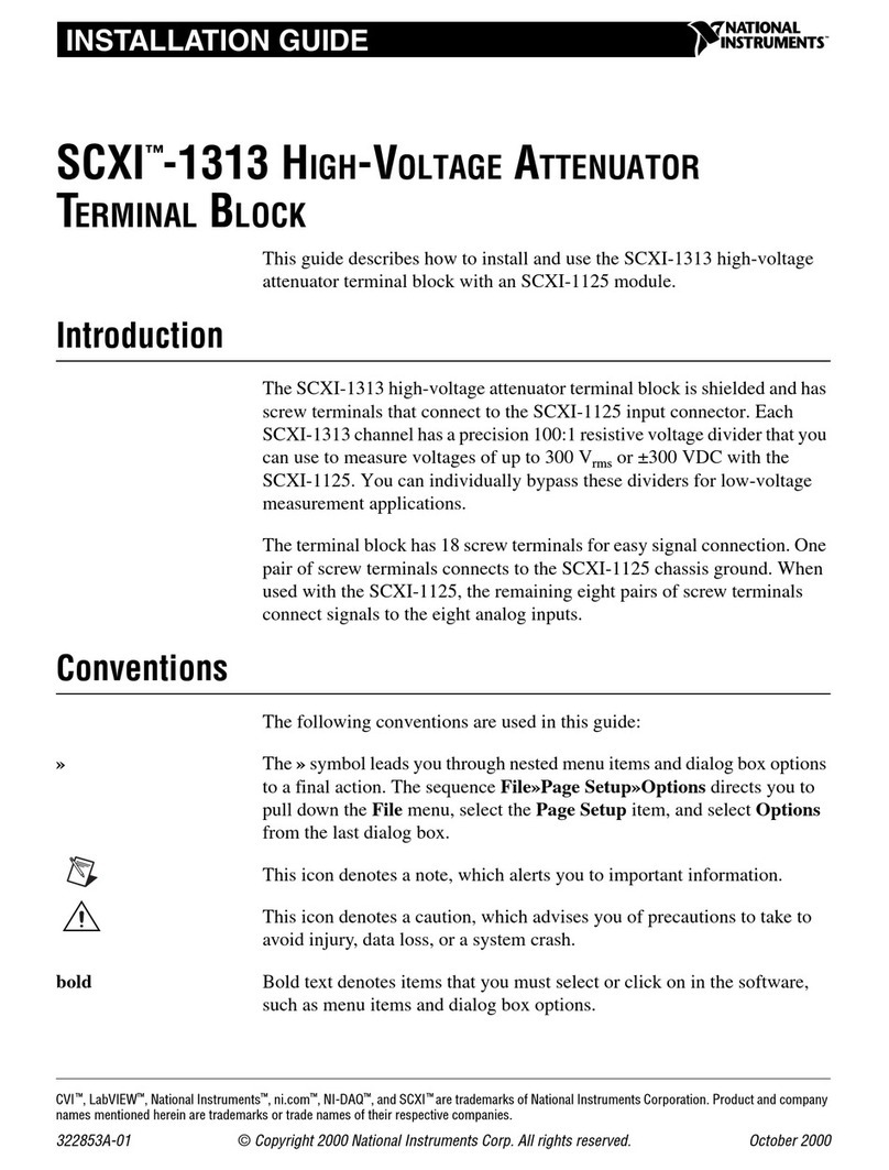National Instruments SCXI-1313 User manual National Instruments SCXI-1313 User manual