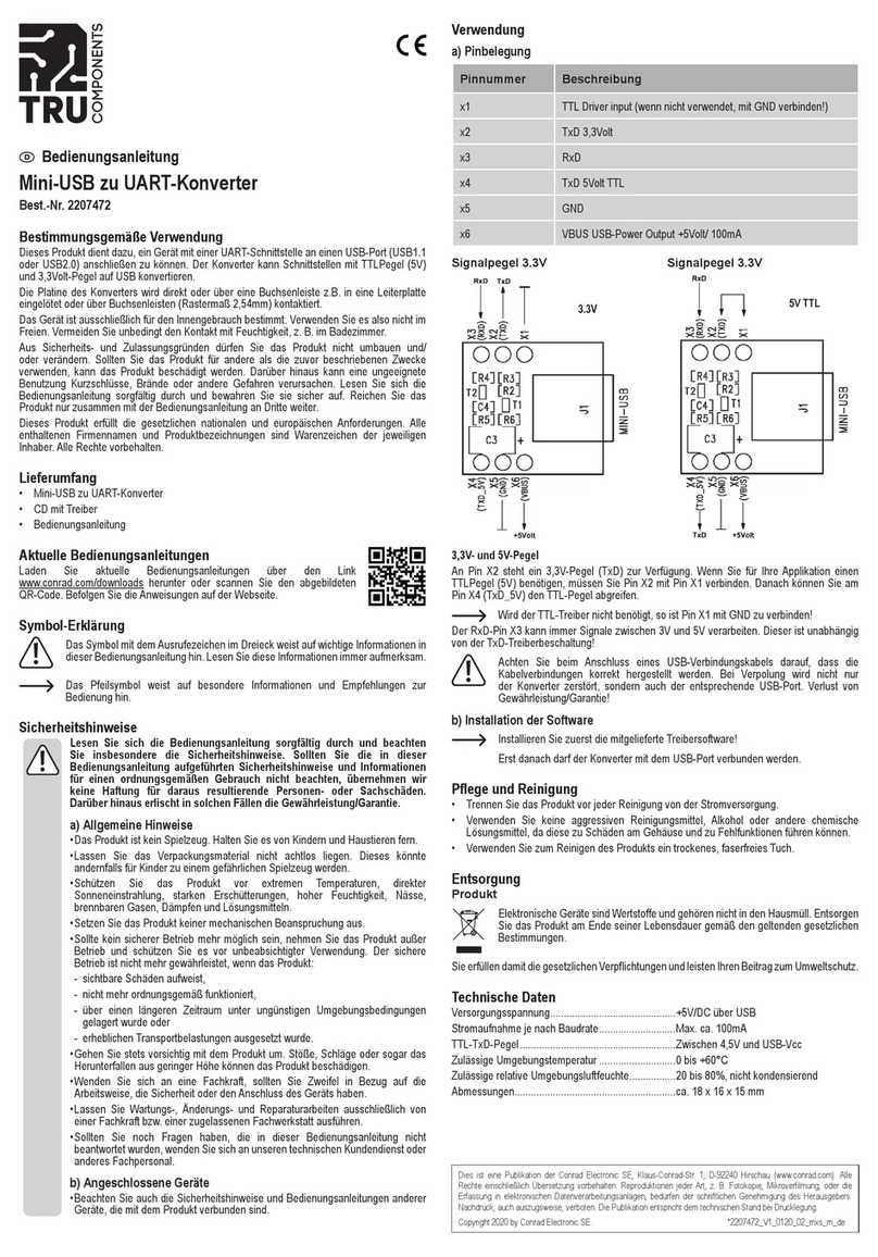 TRU Components 2207472 User manual