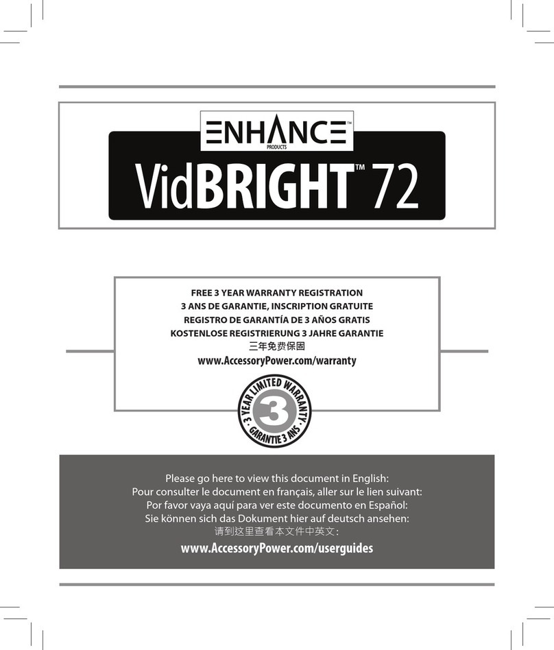 ENHANCE VidBRIGHT 72 manual