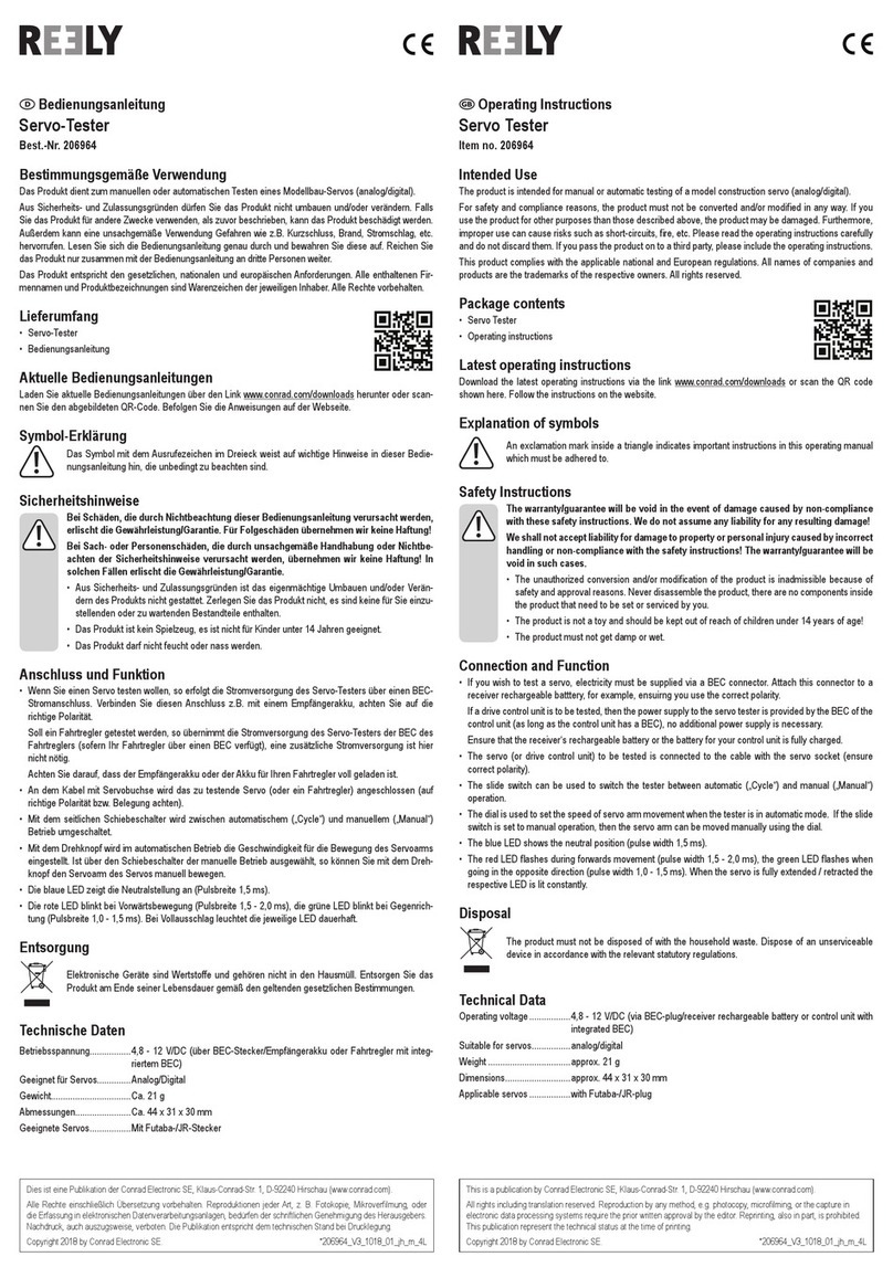 Reely 206964 operating instructions