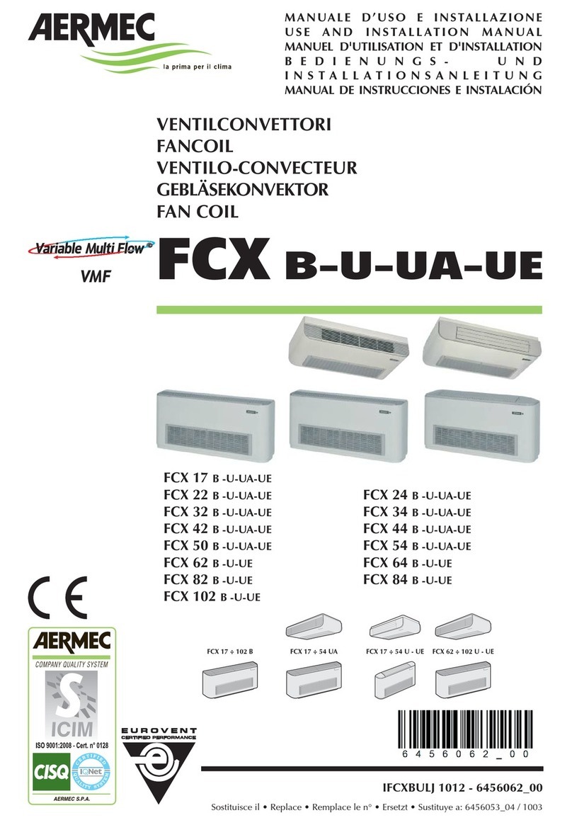 AERMEC FCX B-U-UA-UE Series Technical specifications