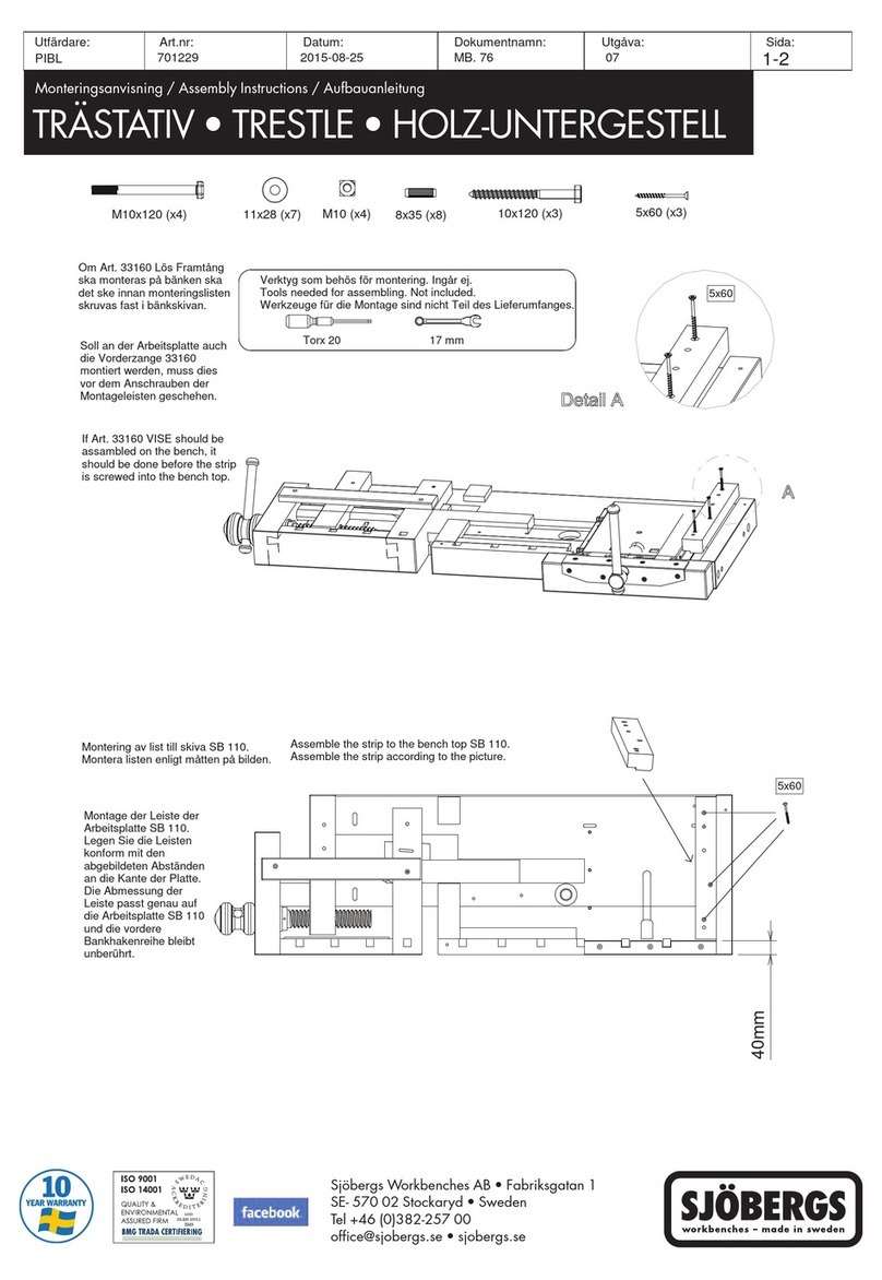 Sjobergs 701229 Assembly instructions