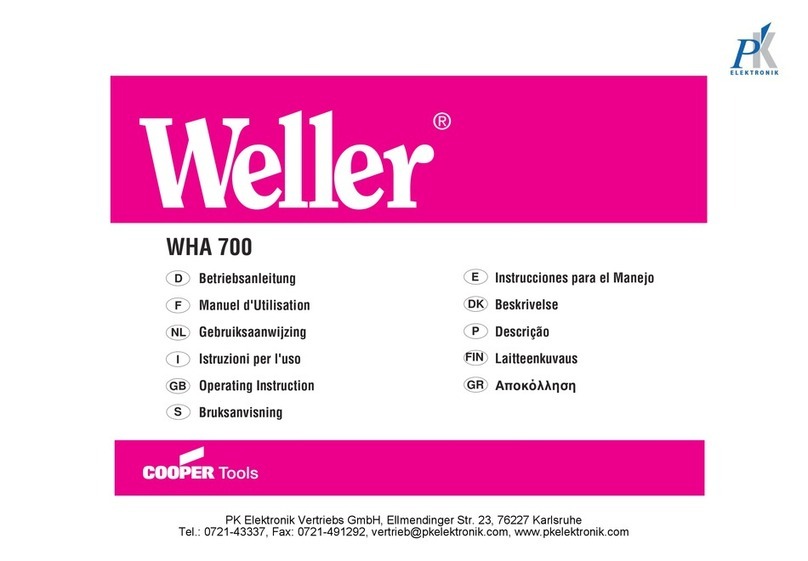 Cooper Tools Weller WHA 700 Operating	 instruction