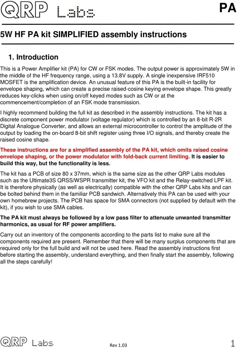 QRP Labs PA User manual