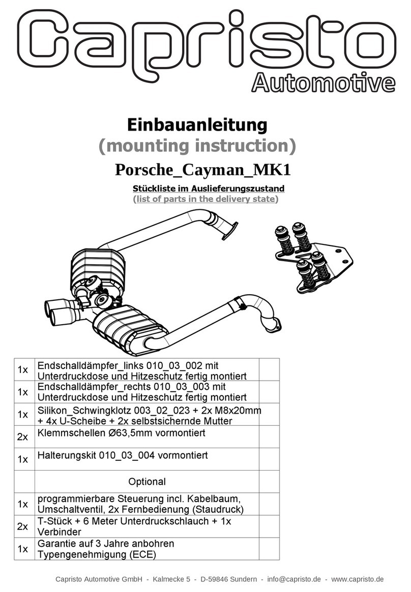 Capristo 010 03 001 Mounting instruction