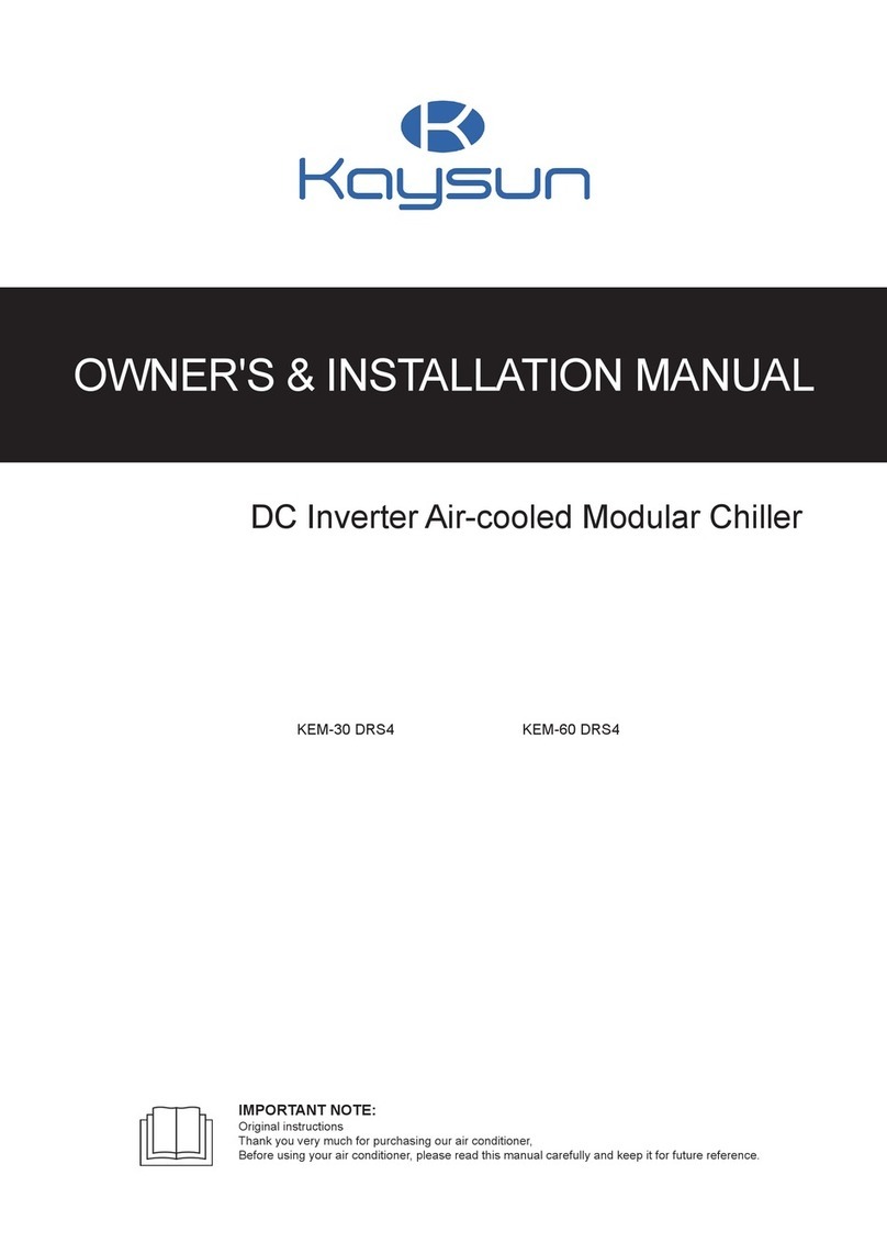 Frigicoll Kaysun KEM-30 DRS4 Owners and installation manual
