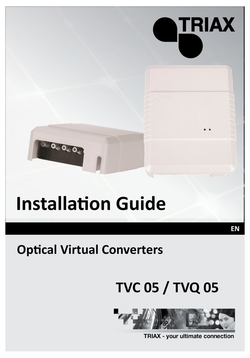 Triax QUAD TVC 05 installation guide Triax QUAD TVC 05 installation guide