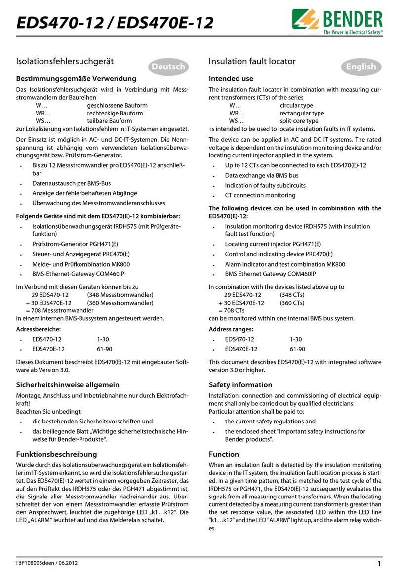 Bender EDS470-12 User manual