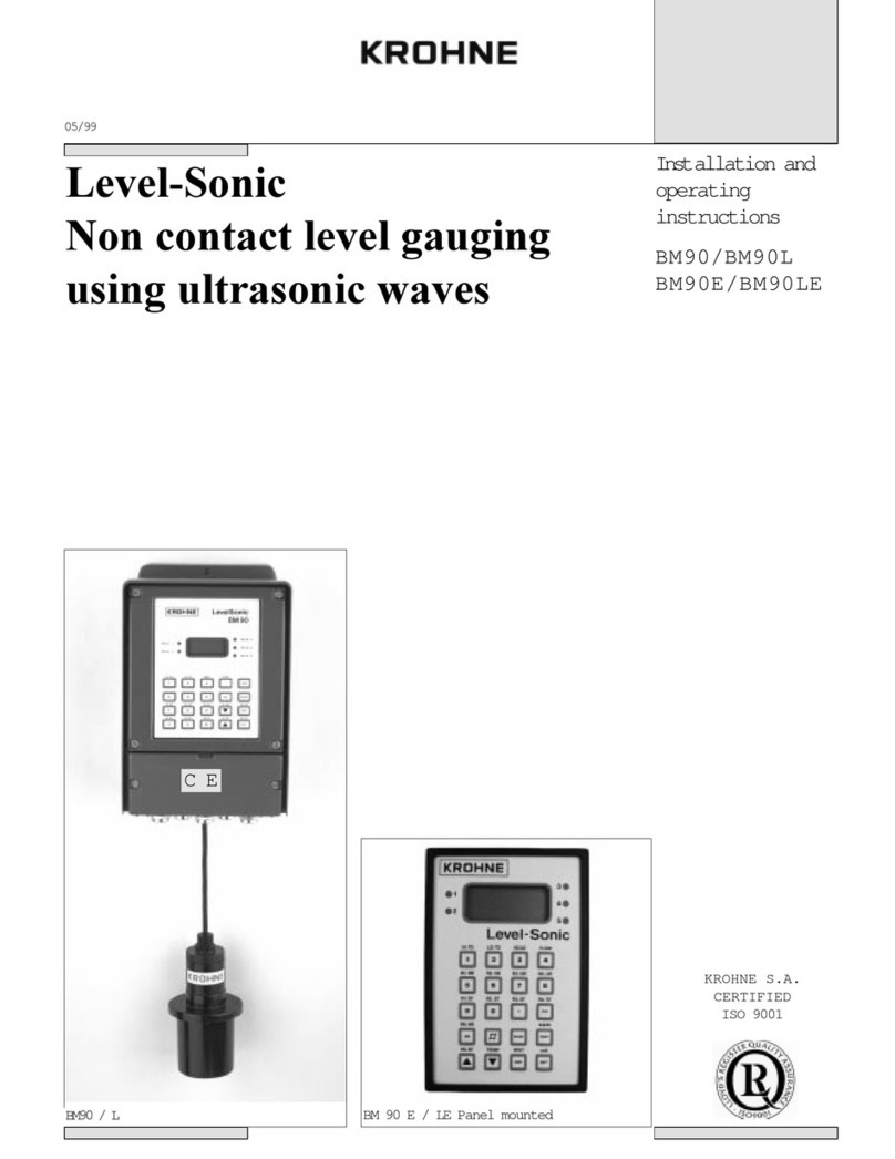 KROHNE LEVEL-SONIC BM90 Series Installation and operating instructions