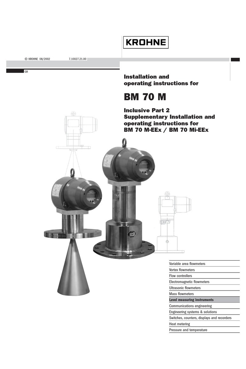 KROHNE BM 70 M Series Installation and operating instructions