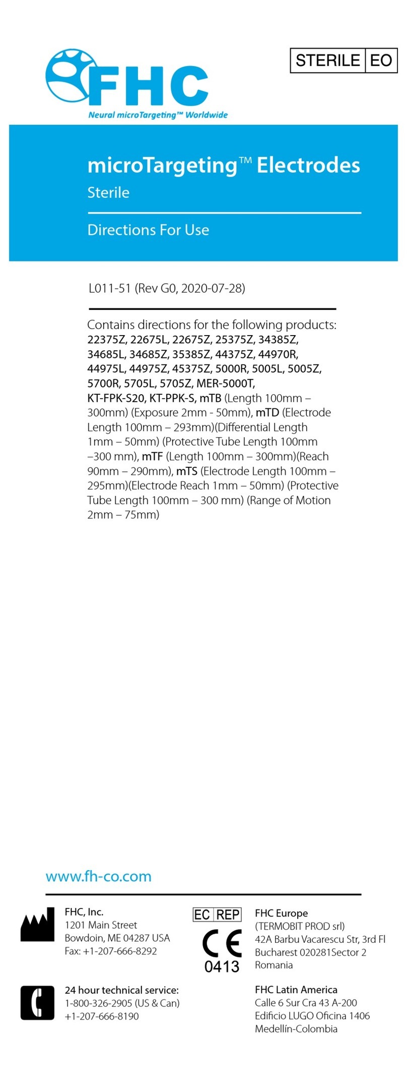 FHC microTargeting 22375Z Manual