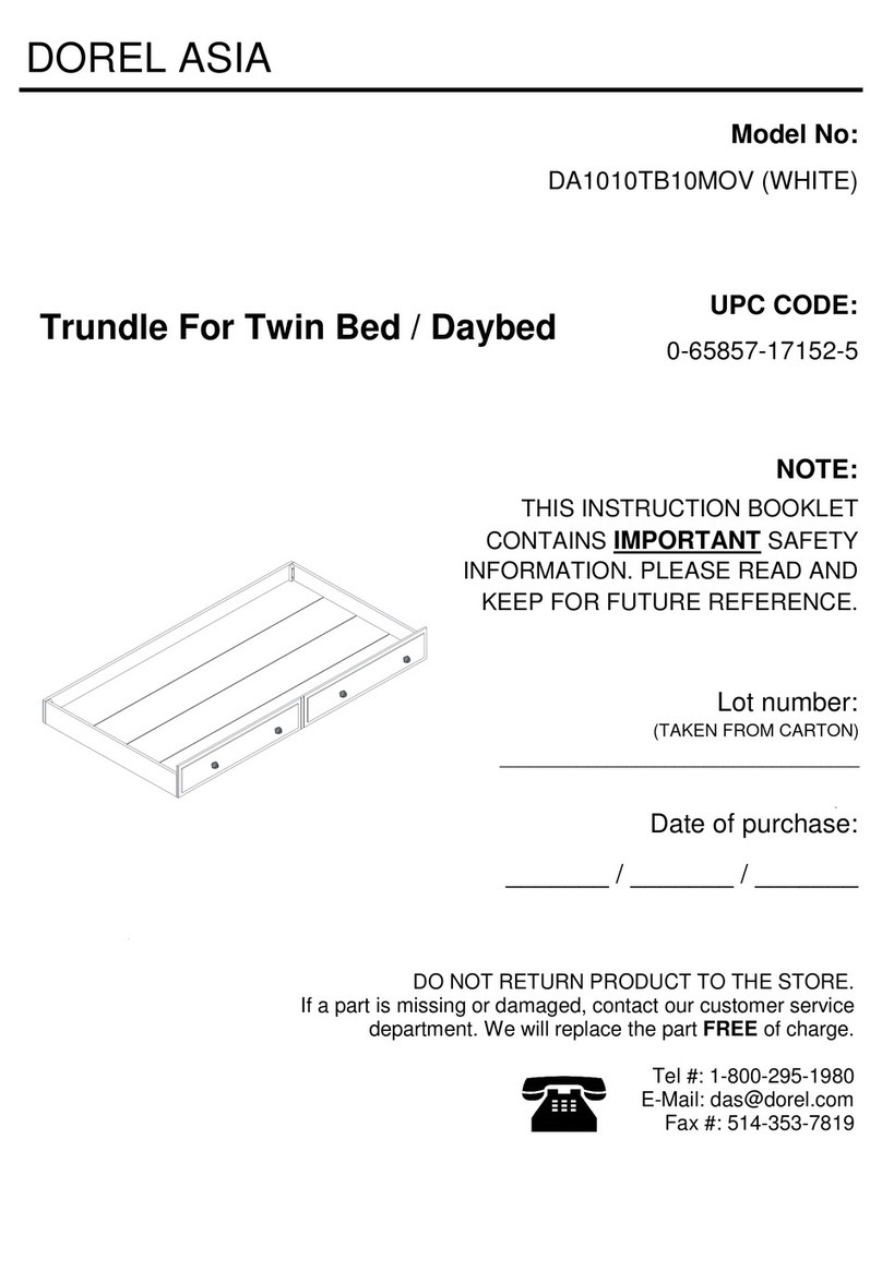 Dorel Asia Trundle DA1010TB10MOV User manual Dorel Asia Trundle DA1010TB10MOV User manual