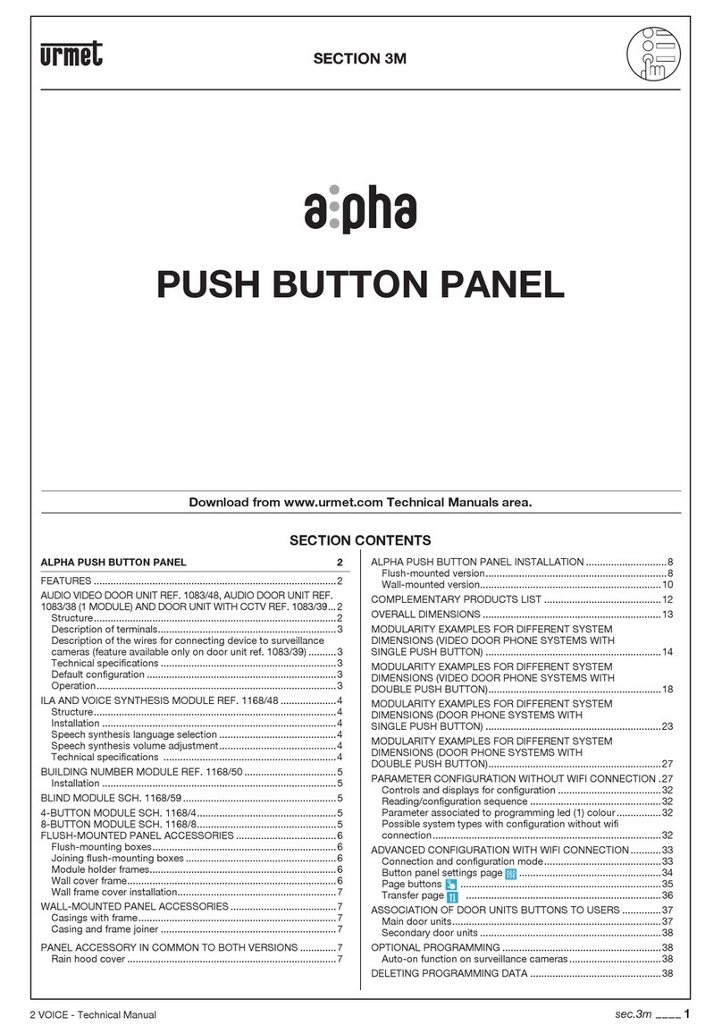 urmet domus ALPHA 1083/48 User manual