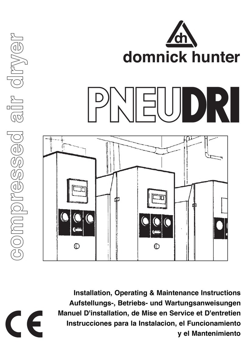 Domnick Hunter PNEUDRI DH Series Installation, operating,  & maintenance instructions