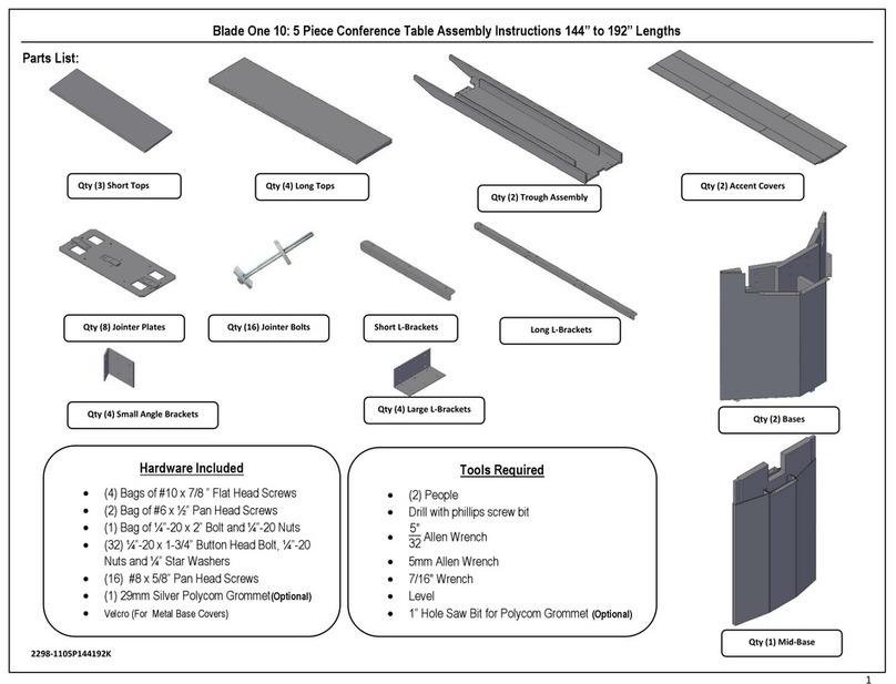 Indiana Furniture Blade One 10 Assembly instructions