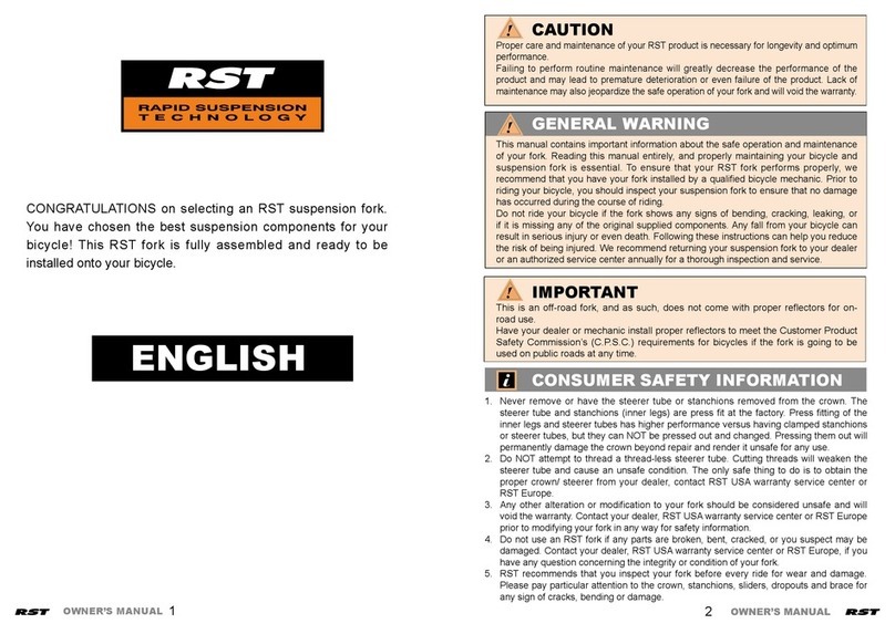 RST CHAMP Series owner's manual