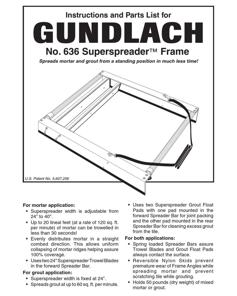 Gundlach Superspreader 636 Instructions and parts list