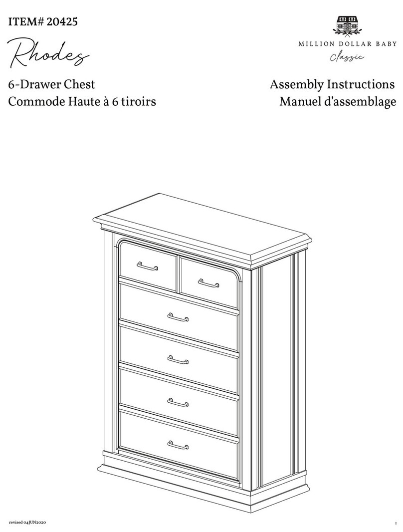 Million Dollar Baby Rhodes 6-Drawer Chest 20425 Assembly instructions