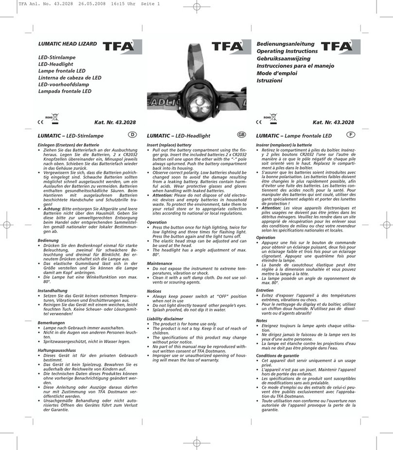 TFA LUMATIC 43.2028 User manual