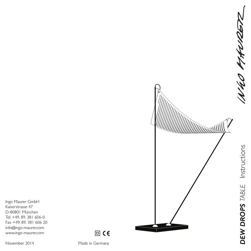 Ingo Maurer DEW DROPS TABLE instructions