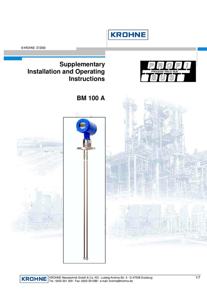 KROHNE BM 100 A User manual