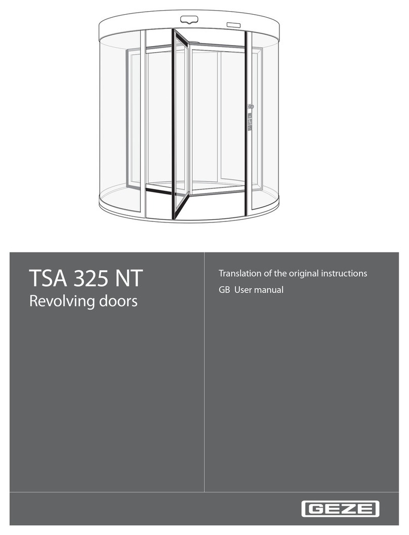 GEZE TSA 325 NT User manual GEZE TSA 325 NT User manual
