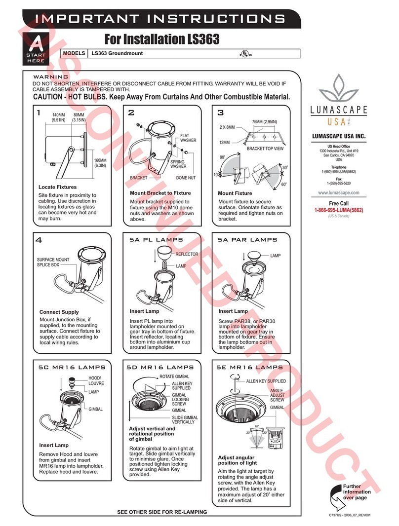 Lumascape LS363 Groundmount Installation instructions manual