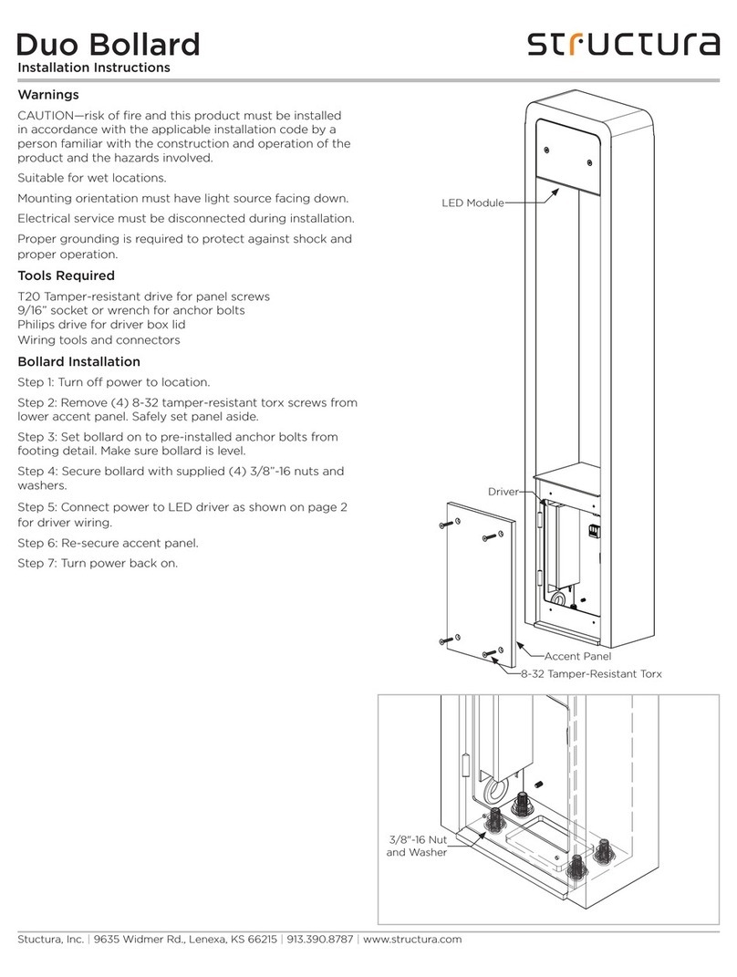 structura Duo Bollard installation instructions