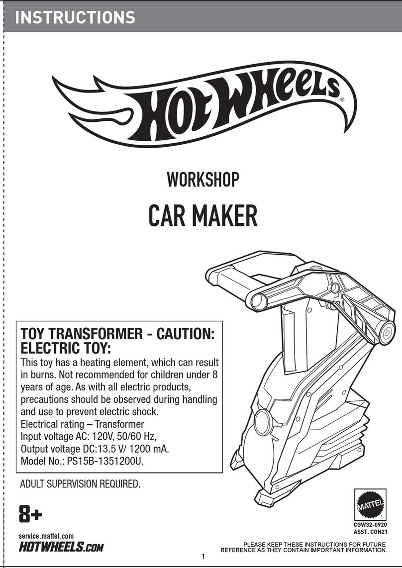 Mattel HotWheels Workshop Car Maker instructions
