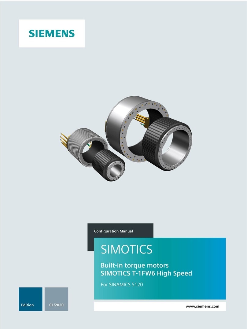 Siemens SIMOTICS T-1FW6 Instruction sheet Siemens SIMOTICS T-1FW6 Instruction sheet