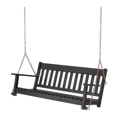 Better Homes and Gardens DELAHEY PORCH SWING TM013656W Assembly instructions
