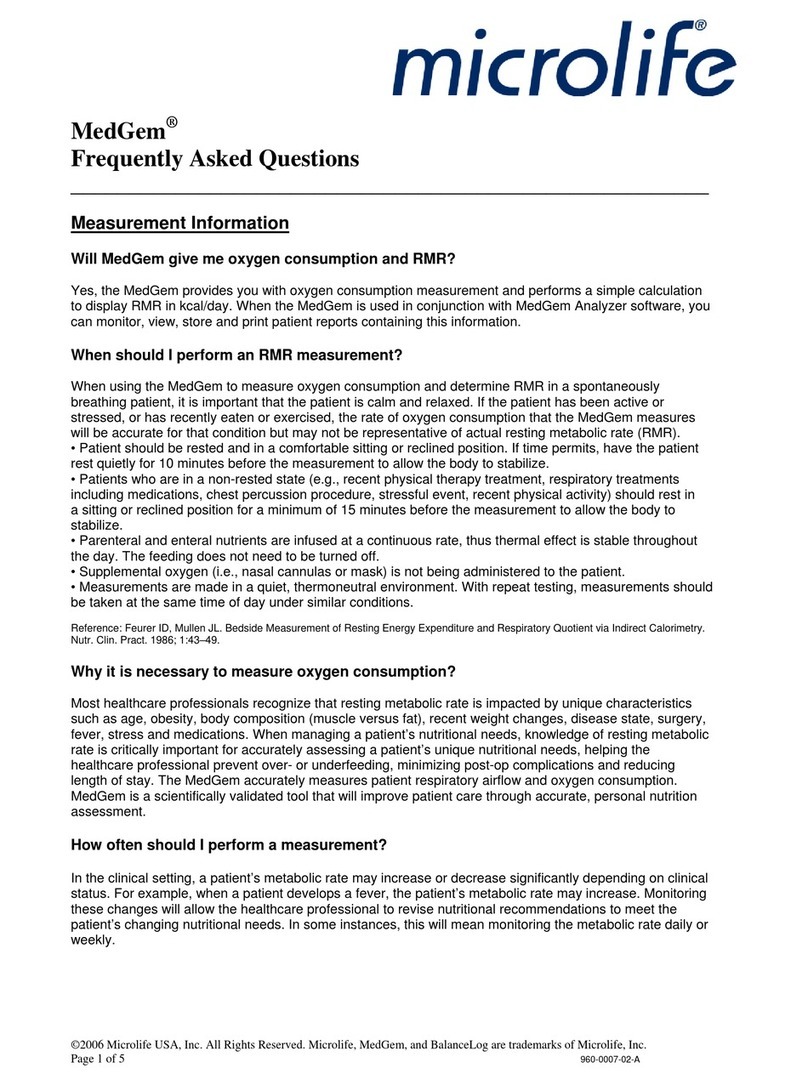 Microlife MedGem Instruction Manual