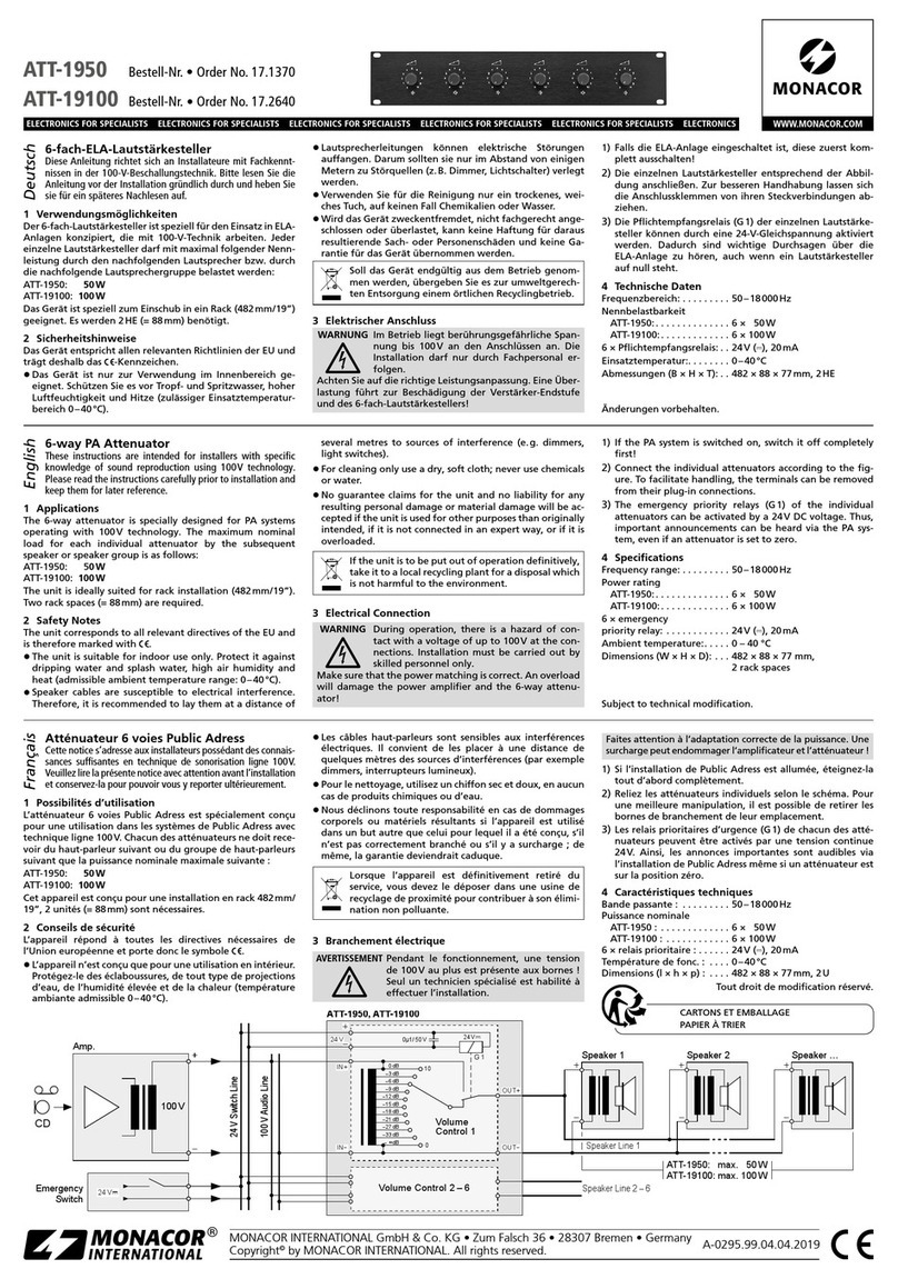 Monacor ATT-1950 instructions