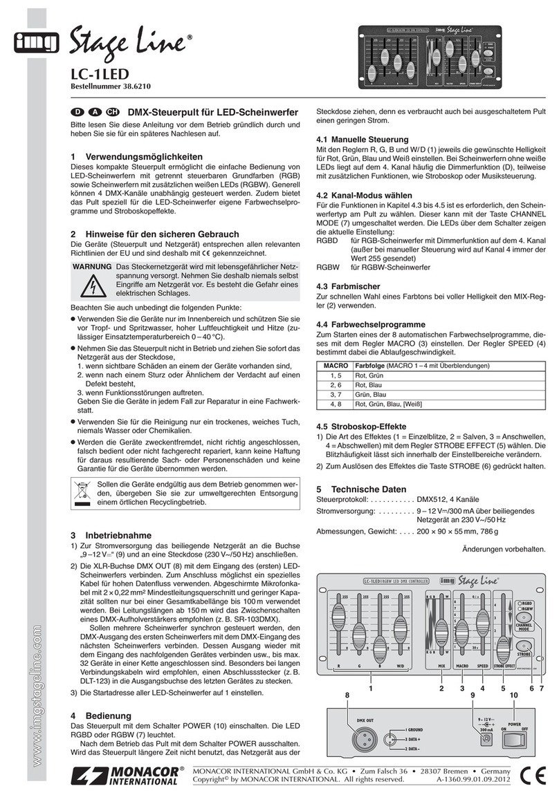 Monacor IMG STAGELINE LC-1LED operating instructions